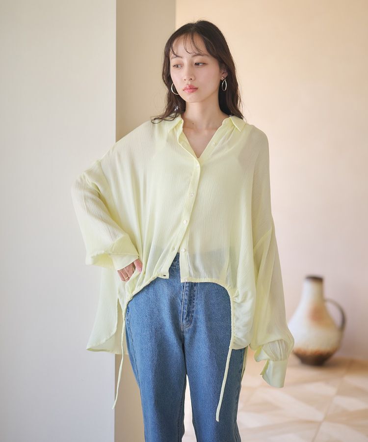 earth music&ecology「レーヨンクレープドロストシャツ」|シャツ・ブラウス|