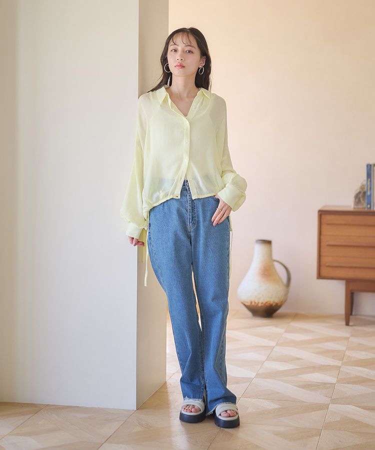 earth music&ecology「レーヨンクレープドロストシャツ」|シャツ・ブラウス|
