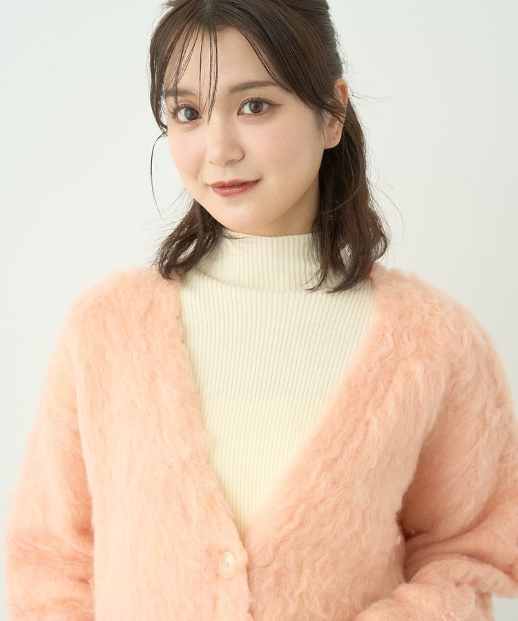 earth music&ecology「なみなみ起毛Vネックカーディガン」|カーディガン|