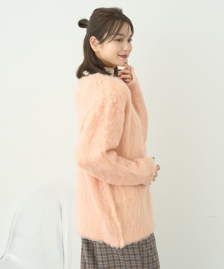 earth music&ecology「なみなみ起毛Vネックカーディガン」|カーディガン|