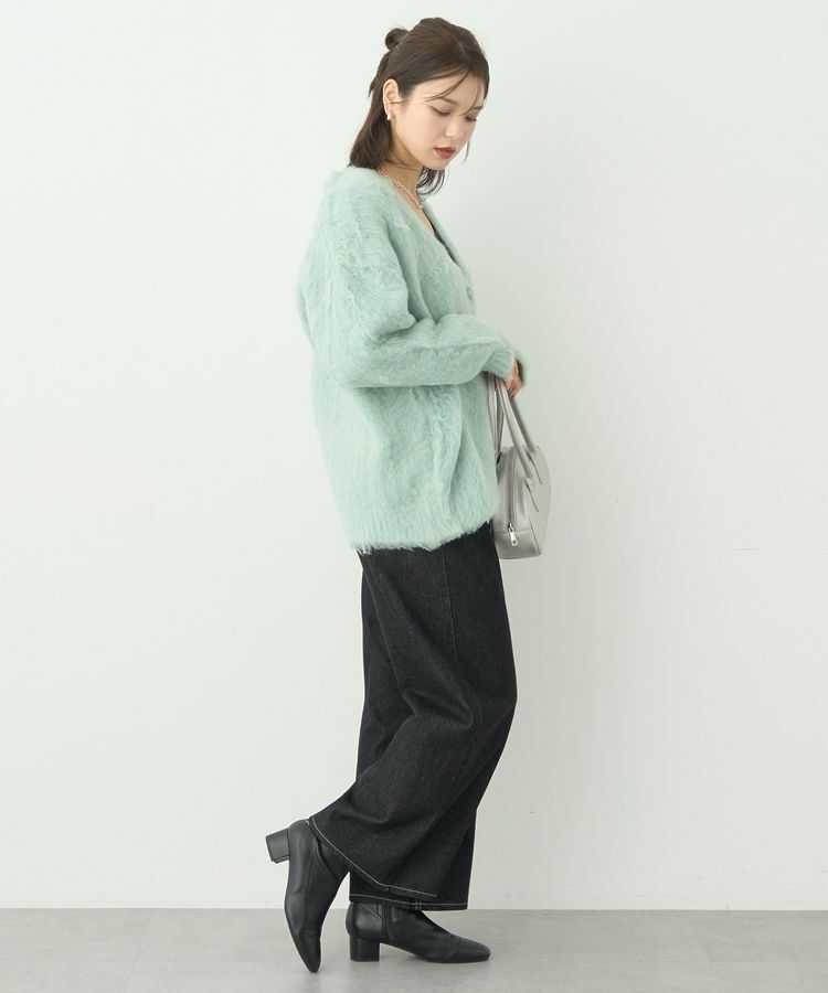 earth music&ecology「なみなみ起毛Vネックカーディガン」|カーディガン|