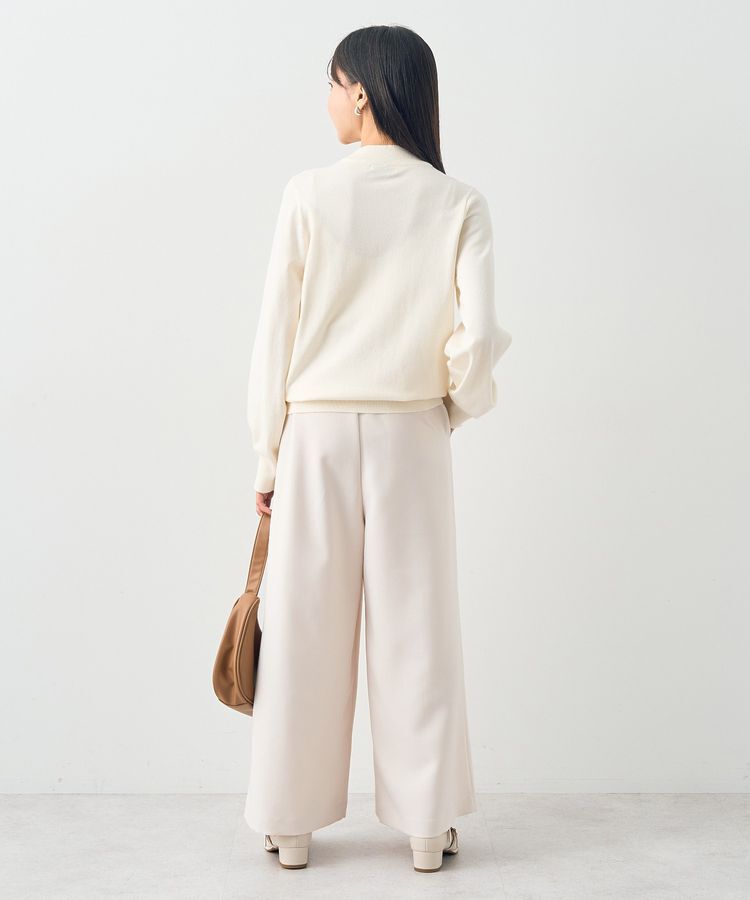 earth music&ecology「パール&ビジューハイネックプルオーバー」|ニット・セーター|