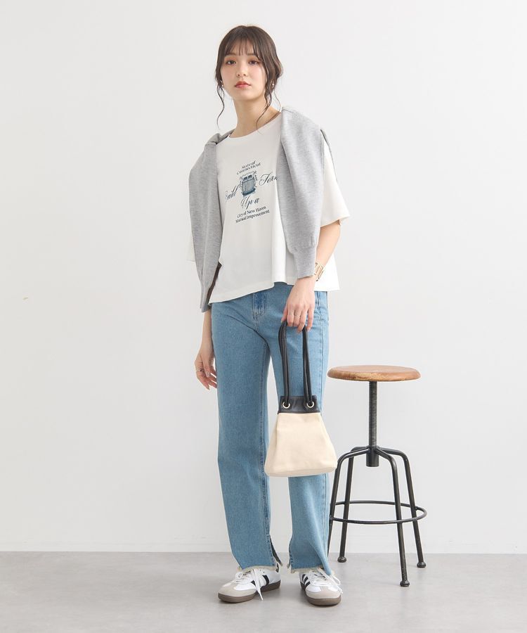 earth music&ecology「UVカット加工クルーネックニットカーディガン」|カーディガン|