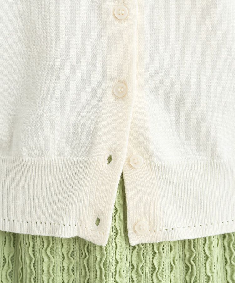 earth music&ecology「UVカット加工クルーネックニットカーディガン」|カーディガン|