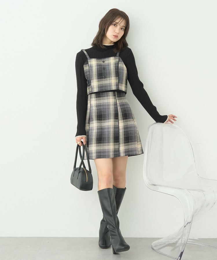 earth music&ecology「コットンツイルチェックビスチェ」|ベスト・ジレ|