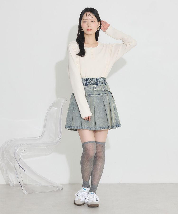 earth music&ecology「2WAY釦リブプルオーバー」|Tシャツ・カットソー|