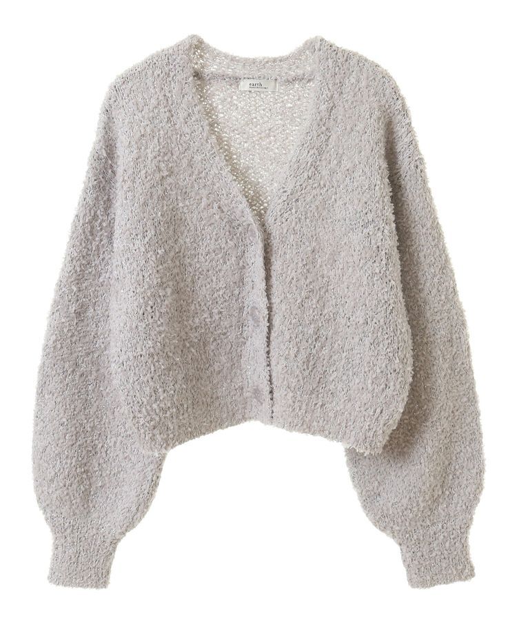 earth music&ecology「リリーヤーンショートニットカーディガン」|カーディガン|