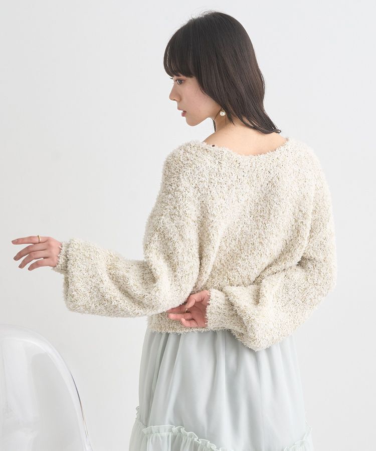 earth music&ecology「リリーヤーンショートニットカーディガン」|カーディガン|