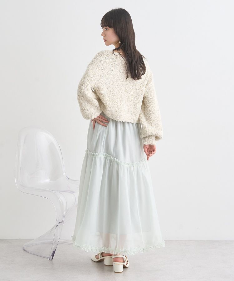 earth music&ecology「リリーヤーンショートニットカーディガン」|カーディガン|