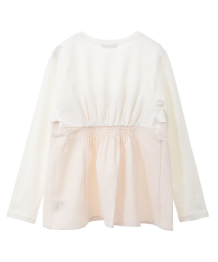 earth music&ecology「サッカーストライプドッキングプルオーバー」|Tシャツ・カットソー|