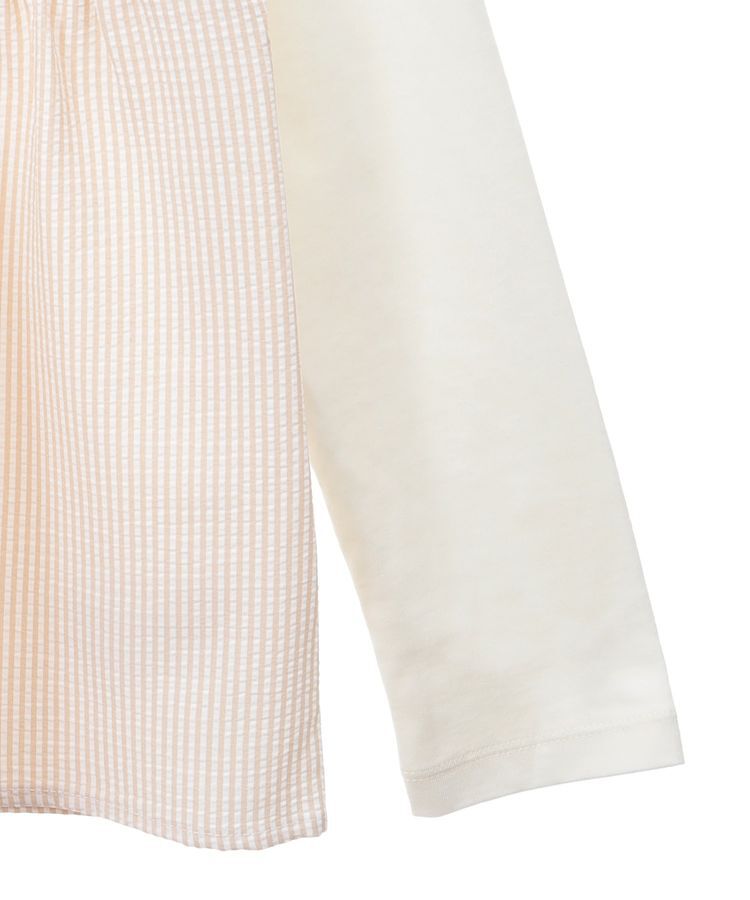 earth music&ecology「サッカーストライプドッキングプルオーバー」|Tシャツ・カットソー|