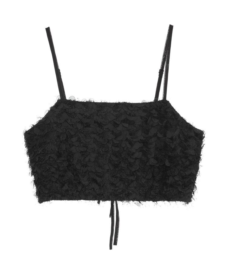 earth music&ecology「フリンジミックスチュールビスチェ」|ベスト・ジレ|