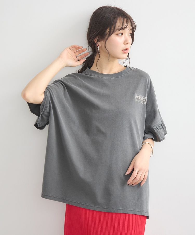 earth music&ecology「ピグメントフリルプルオーバー」|Tシャツ・カットソー|