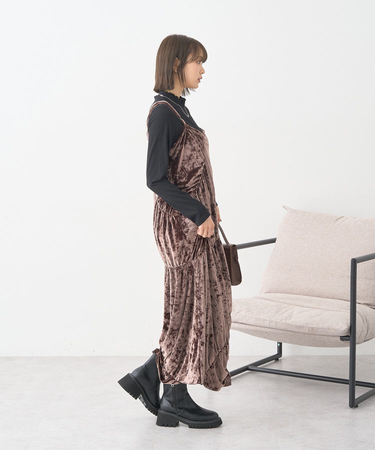 earth music&ecology「ラメテレコハイネックプルオーバー」|Tシャツ・カットソー|