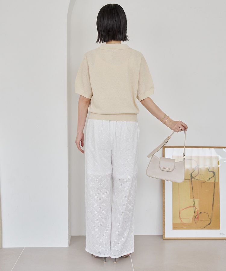 AMERICAN HOLIC「ブークレ半袖ニットトップス」|ニット・セーター|