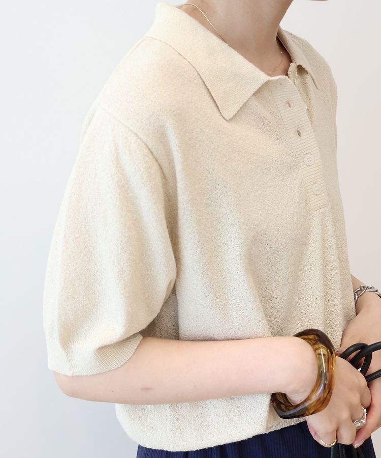 AMERICAN HOLIC「ブークレ半袖ニットトップス」|ニット・セーター|