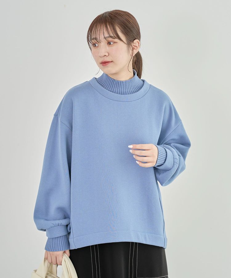 Green Parks「配色リブニットドッキング裏起毛プルオーバー」|スウェット・ジャージ|