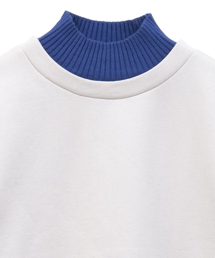 Green Parks「配色リブニットドッキング裏起毛プルオーバー」|スウェット・ジャージ|