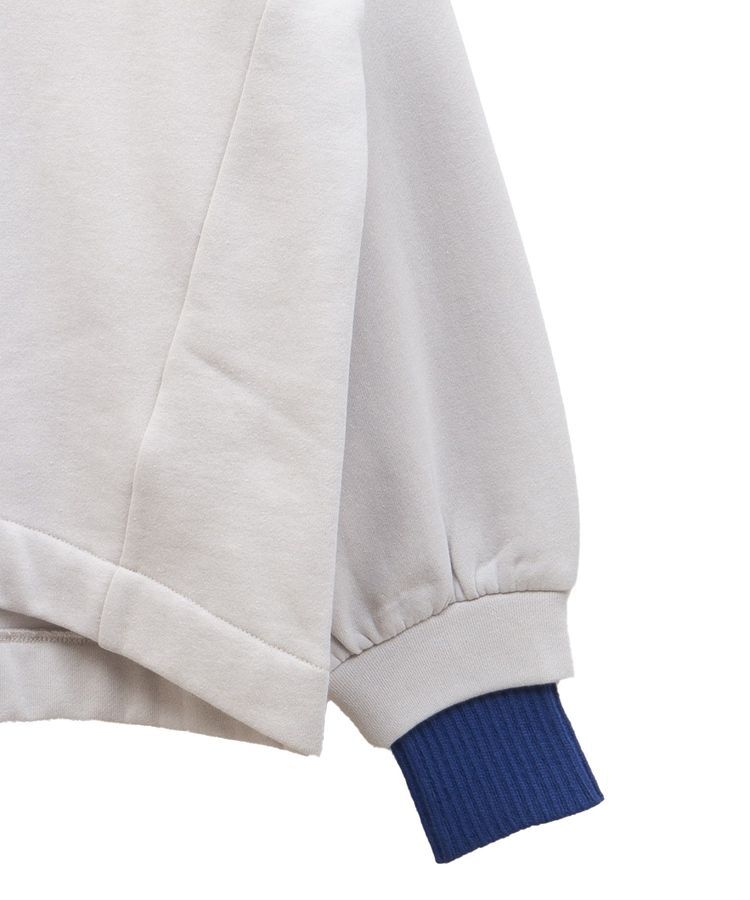 Green Parks「配色リブニットドッキング裏起毛プルオーバー」|スウェット・ジャージ|