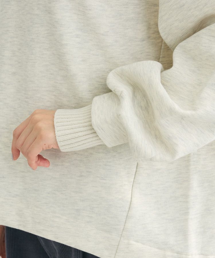 Green Parks「配色リブニットドッキング裏起毛プルオーバー」|スウェット・ジャージ|