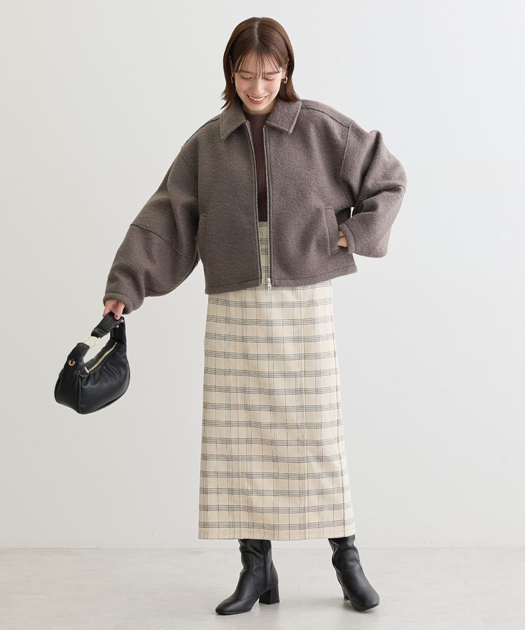 Green Parks「・ELENCARE DUE チェックナロースカート」|タイト|