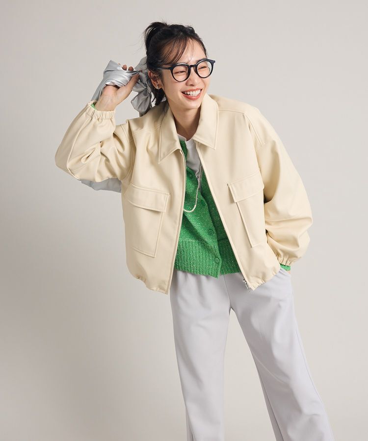 Green Parks「フェイクレザージャケット」|テーラードジャケット|