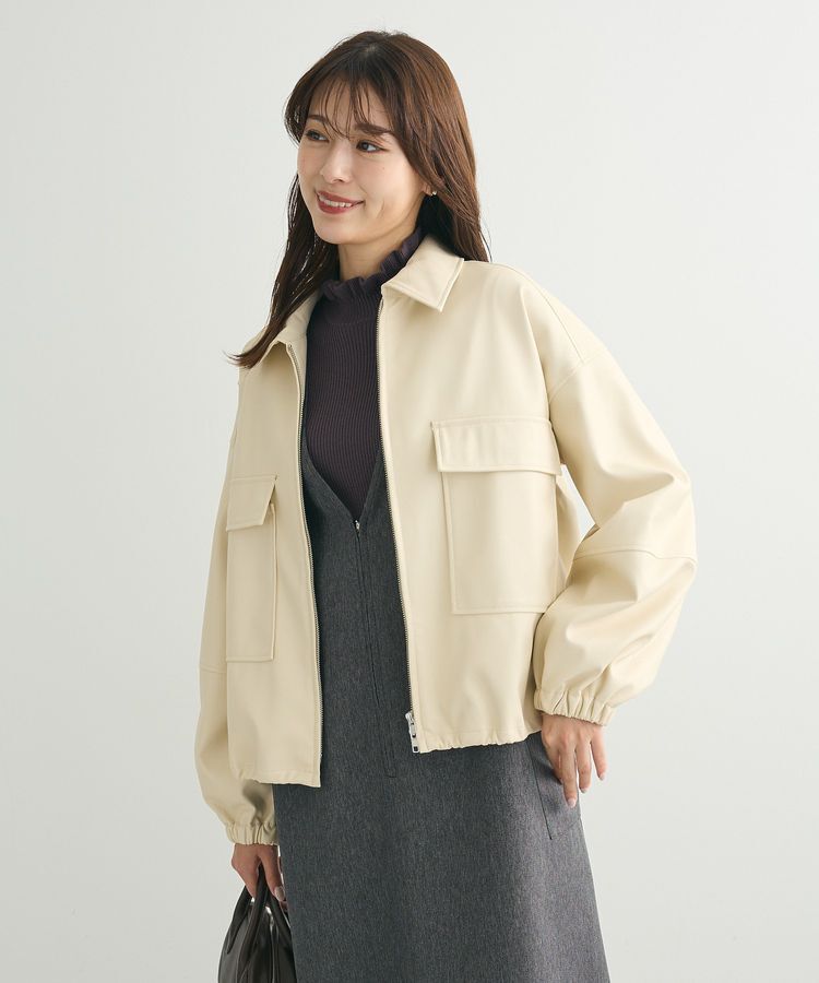 Green Parks「フェイクレザージャケット」|テーラードジャケット|