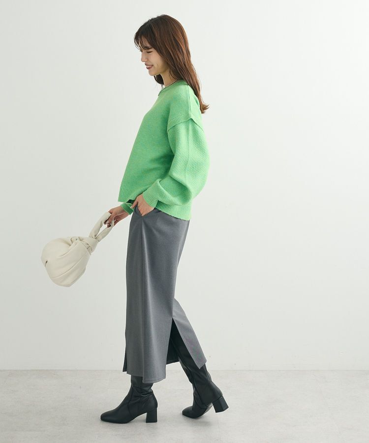Green Parks「袖かのこニットプルオーバー」|ニット・セーター|