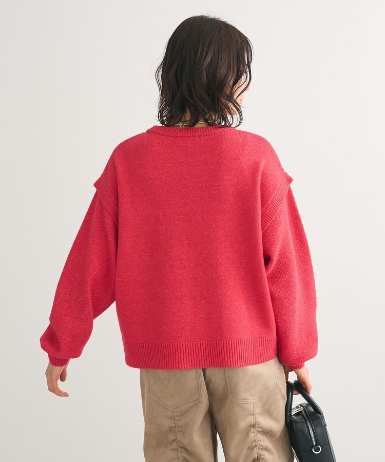 Green Parks「袖かのこニットプルオーバー」|ニット・セーター|