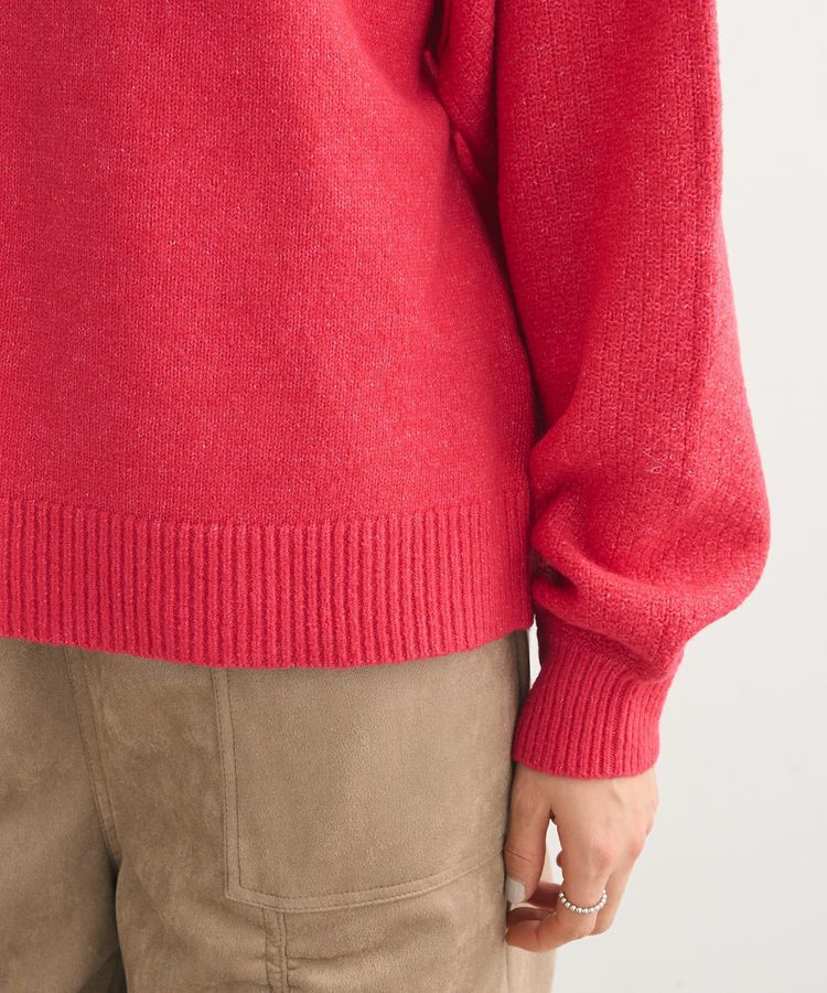 Green Parks「袖かのこニットプルオーバー」|ニット・セーター|