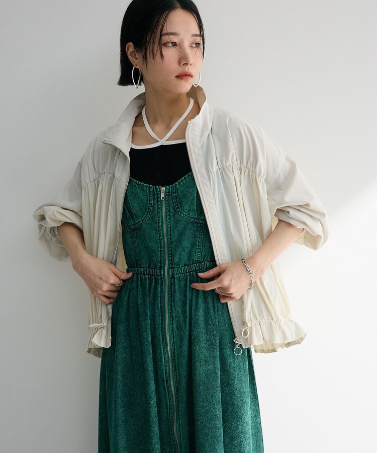 armonia「ギャザーナイロンブルゾン」|ブルゾン・スタジャン|