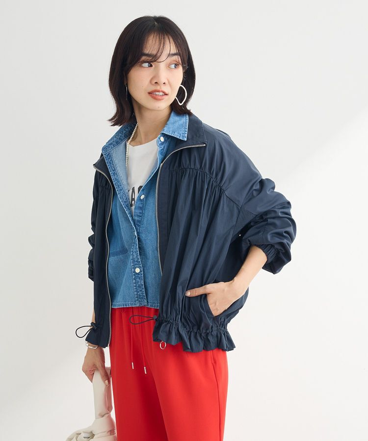 armonia「ギャザーナイロンブルゾン」|ブルゾン・スタジャン|
