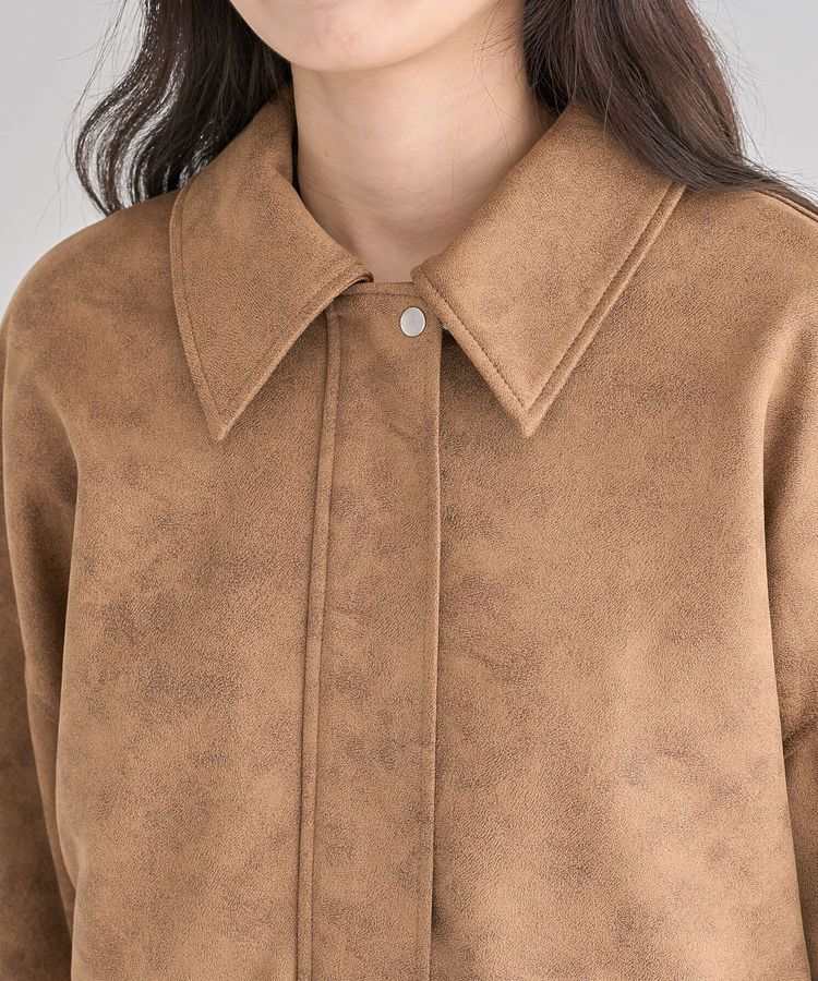 Green Parks「・ELENCARE DUE スエードポンチブルゾン」|ステンカラーコート|