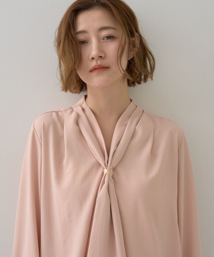 YECCA VECCA「スカーフリング付きボウタイブラウス」|シャツ・ブラウス|