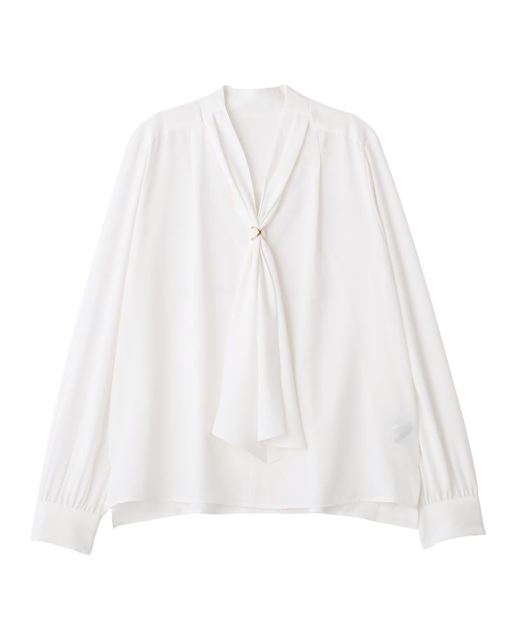 YECCA VECCA「スカーフリング付きボウタイブラウス」|シャツ・ブラウス|