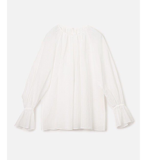 allureville「シアーオーガンギャザーブラウス」|シャツ・ブラウス|