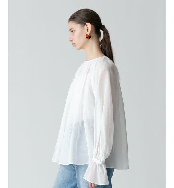 allureville「シアーオーガンギャザーブラウス」|シャツ・ブラウス|