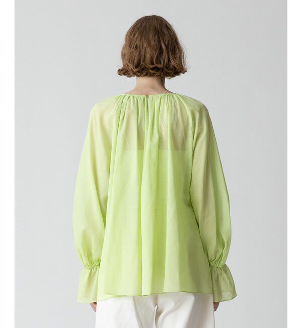 allureville「シアーオーガンギャザーブラウス」|シャツ・ブラウス|