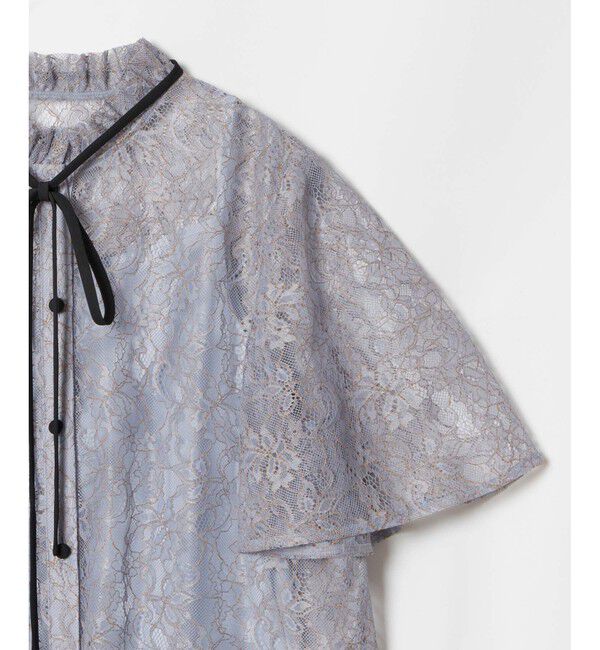 LOULOU WILLOUGHBY「【LOULOU WILLOUGHBY】レースリボンフレアスリーブブラウス」|シャツ・ブラウス|