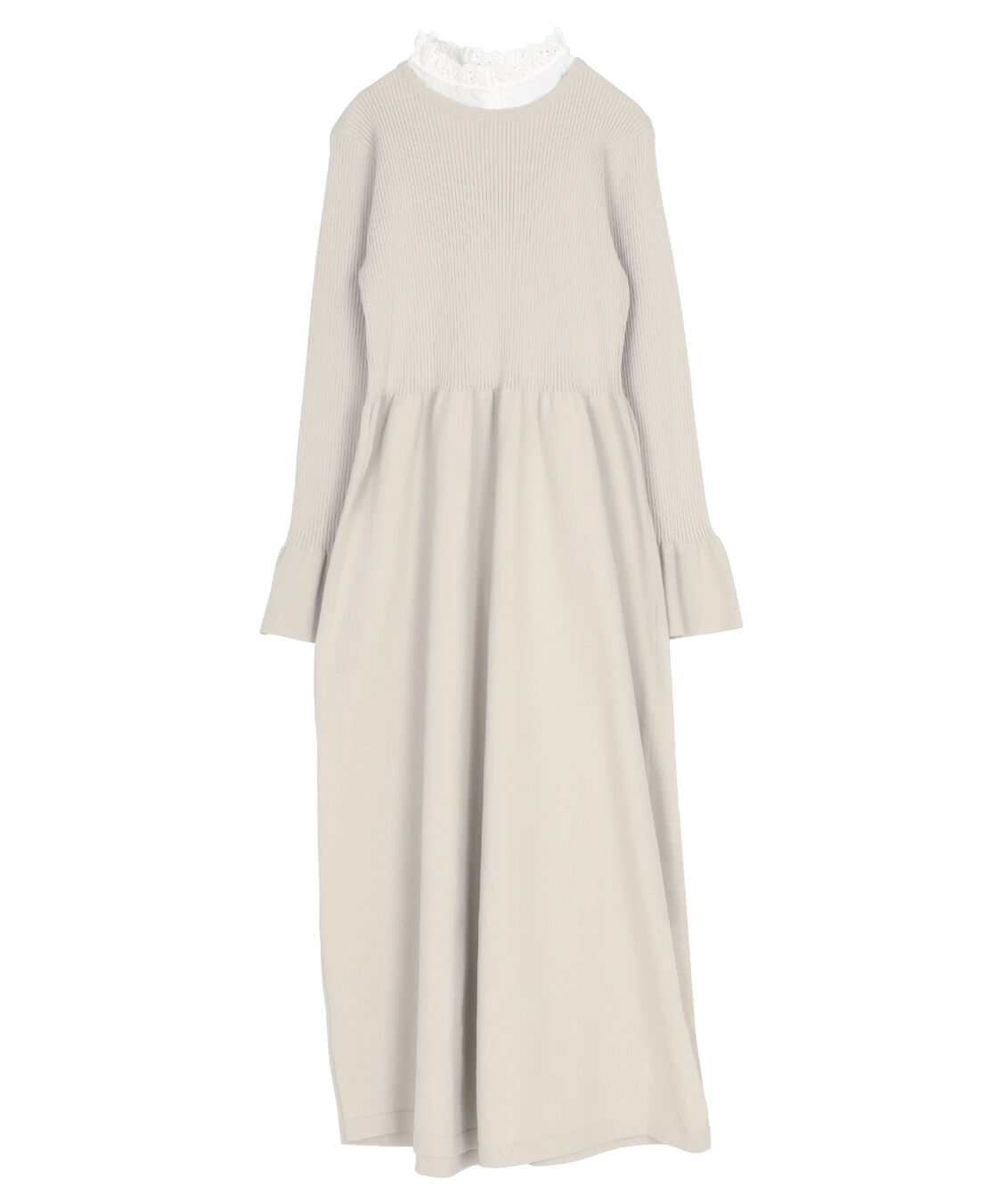 titivate「襟付きボリュームスカートニットワンピース」|ワンピース|