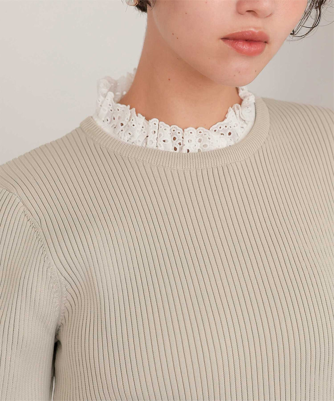 titivate「襟付きボリュームスカートニットワンピース」|ワンピース|