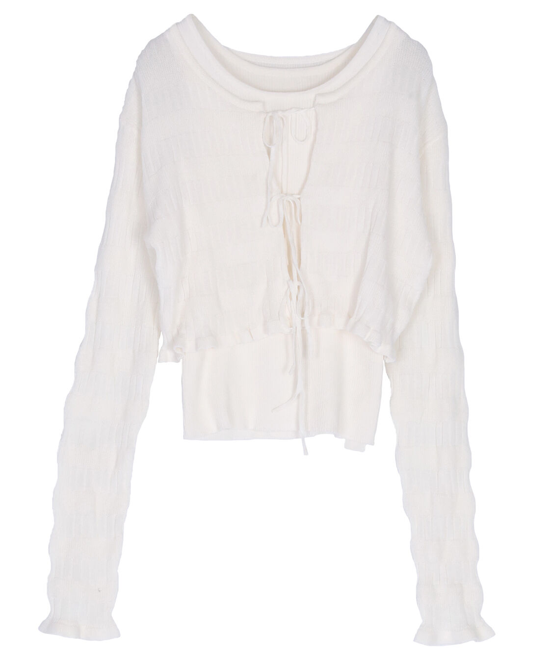 titivate「【さやかさんS/Sコラボ】リボンデザインカーディガン/ノースリーブニットセット」|ニット・セーター|