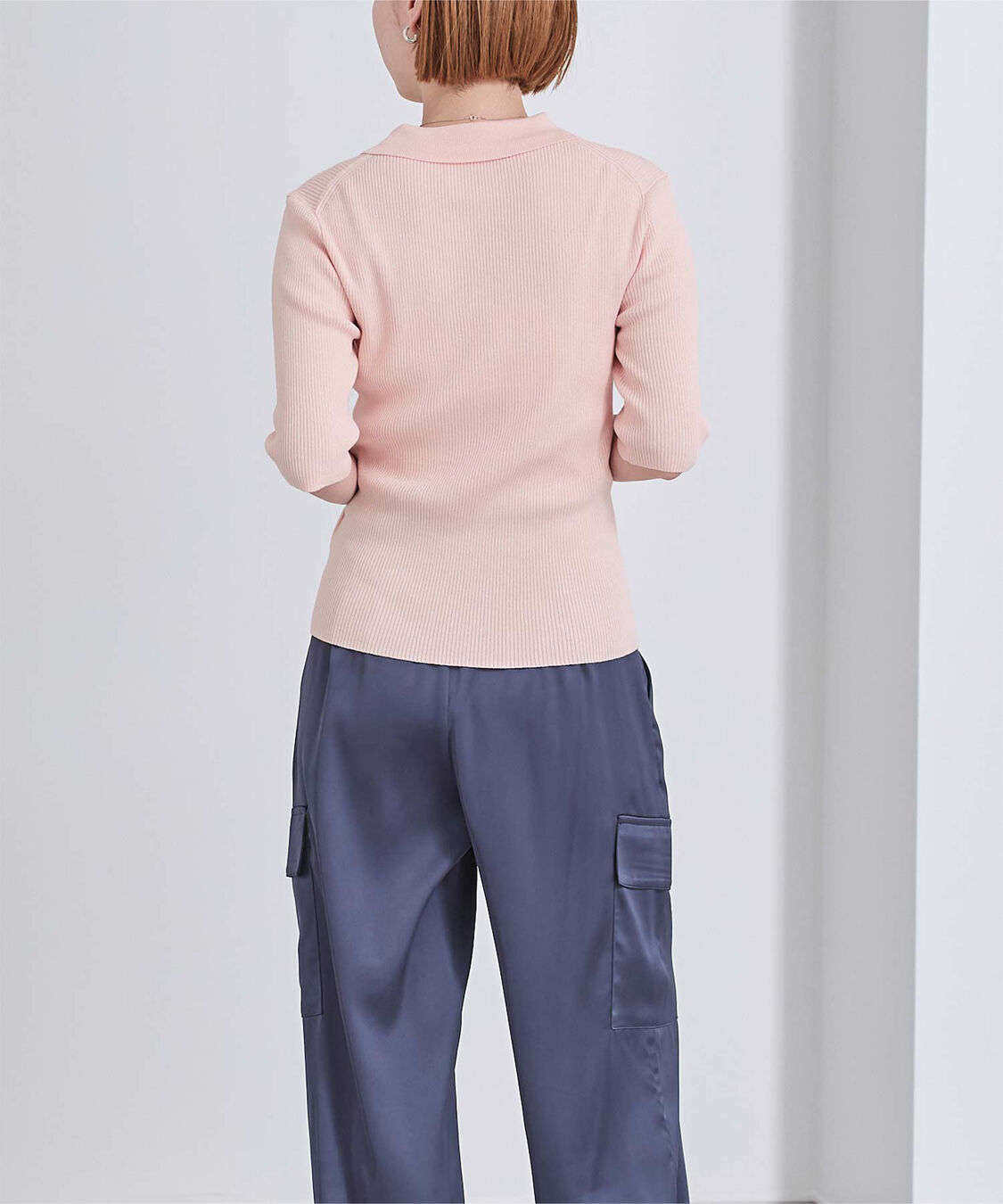 ur's「リブニットポロ&times;ビスチェセット」|ポロシャツ|