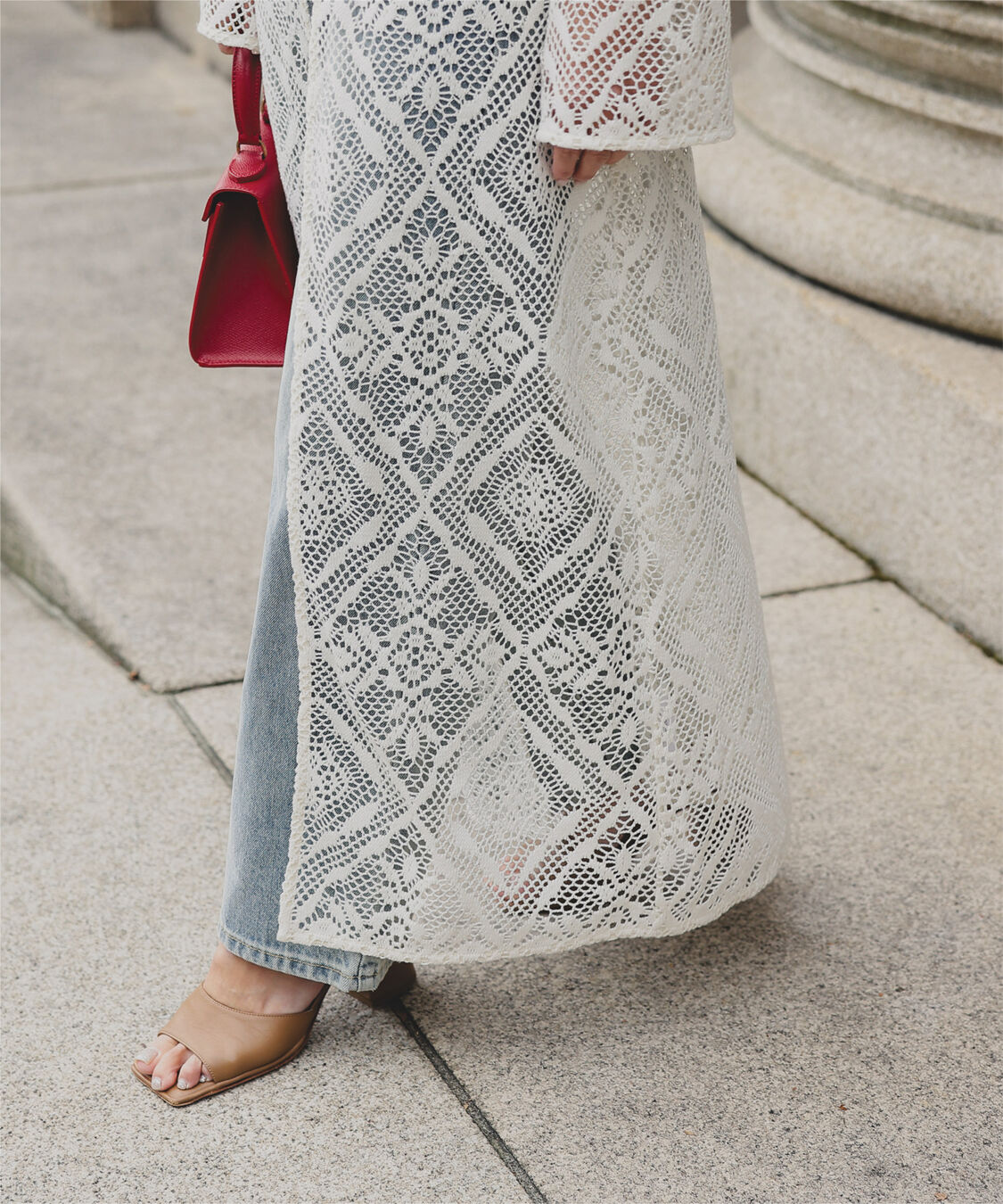 titivate「【さやかさんS/Sコラボアイテム】前後2wayレースロングガウン」|カーディガン|