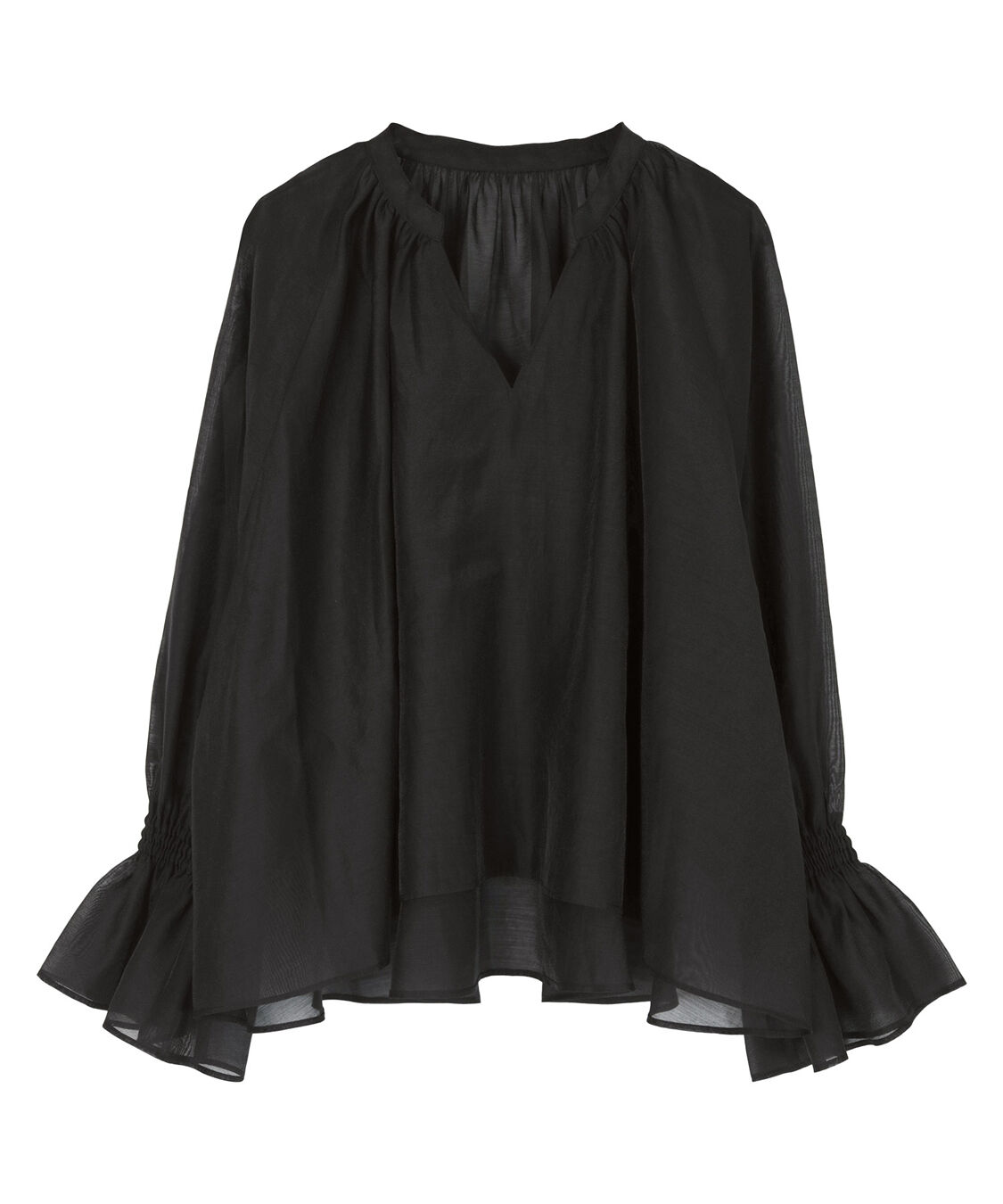 ur's「フレアスリーブスキッパーシアーブラウス」|シャツ・ブラウス|