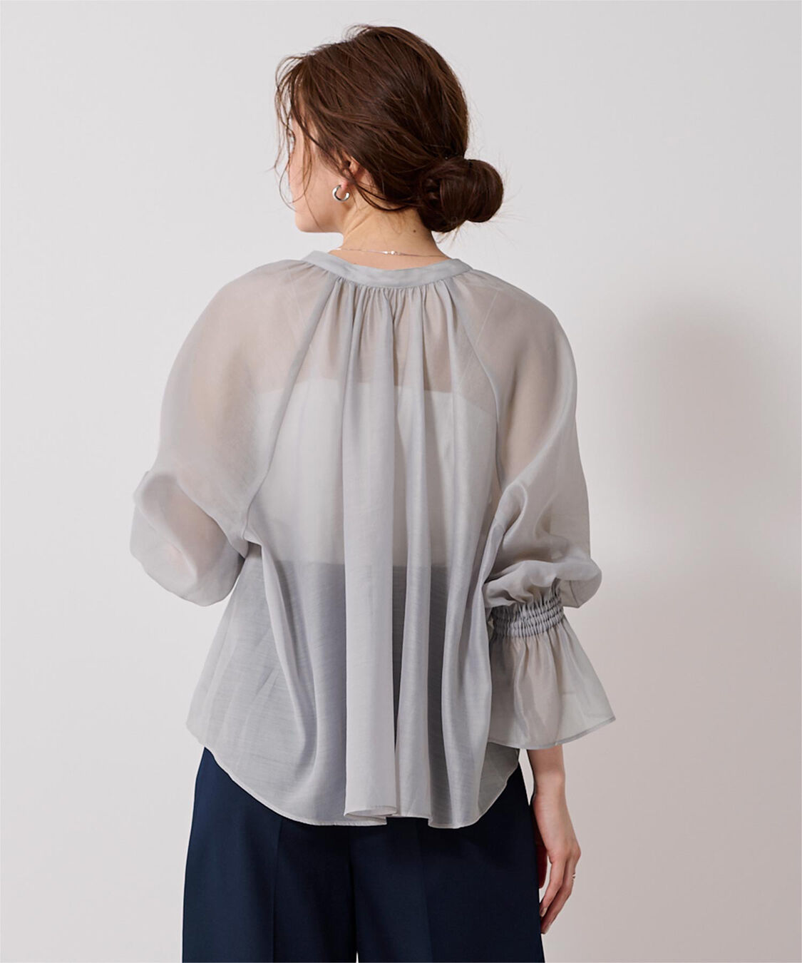 ur's「フレアスリーブスキッパーシアーブラウス」|シャツ・ブラウス|