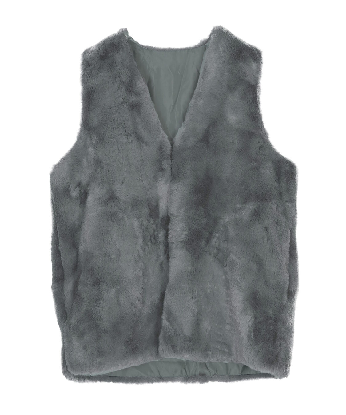 ur's「フェイクファーノーカラージレ」|ベスト・ジレ|