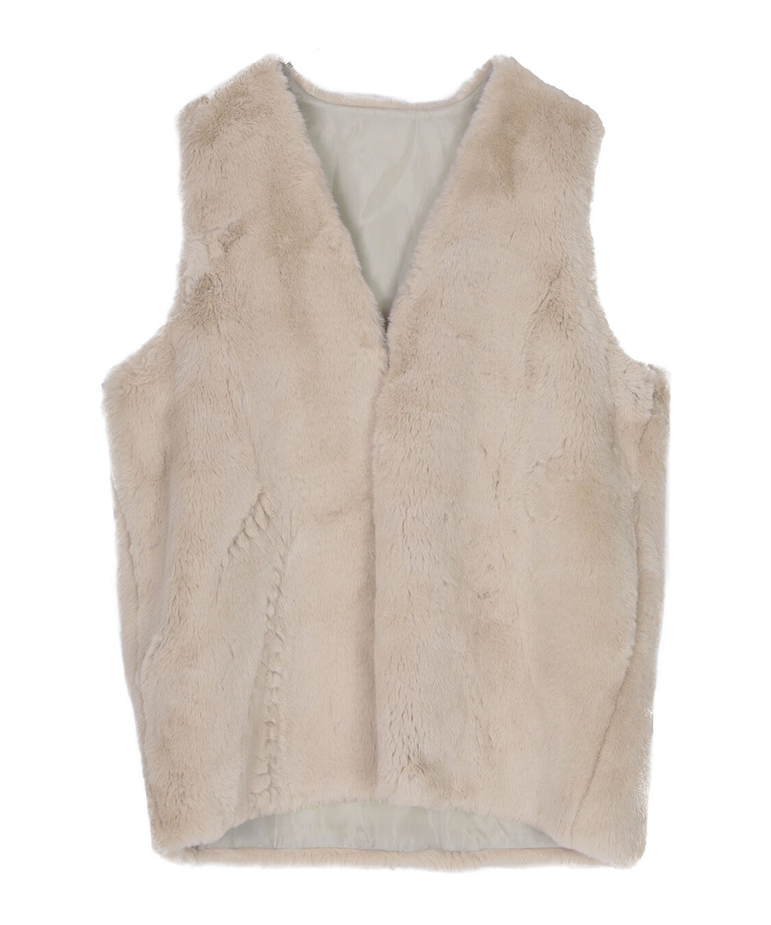 ur's「フェイクファーノーカラージレ」|ベスト・ジレ|