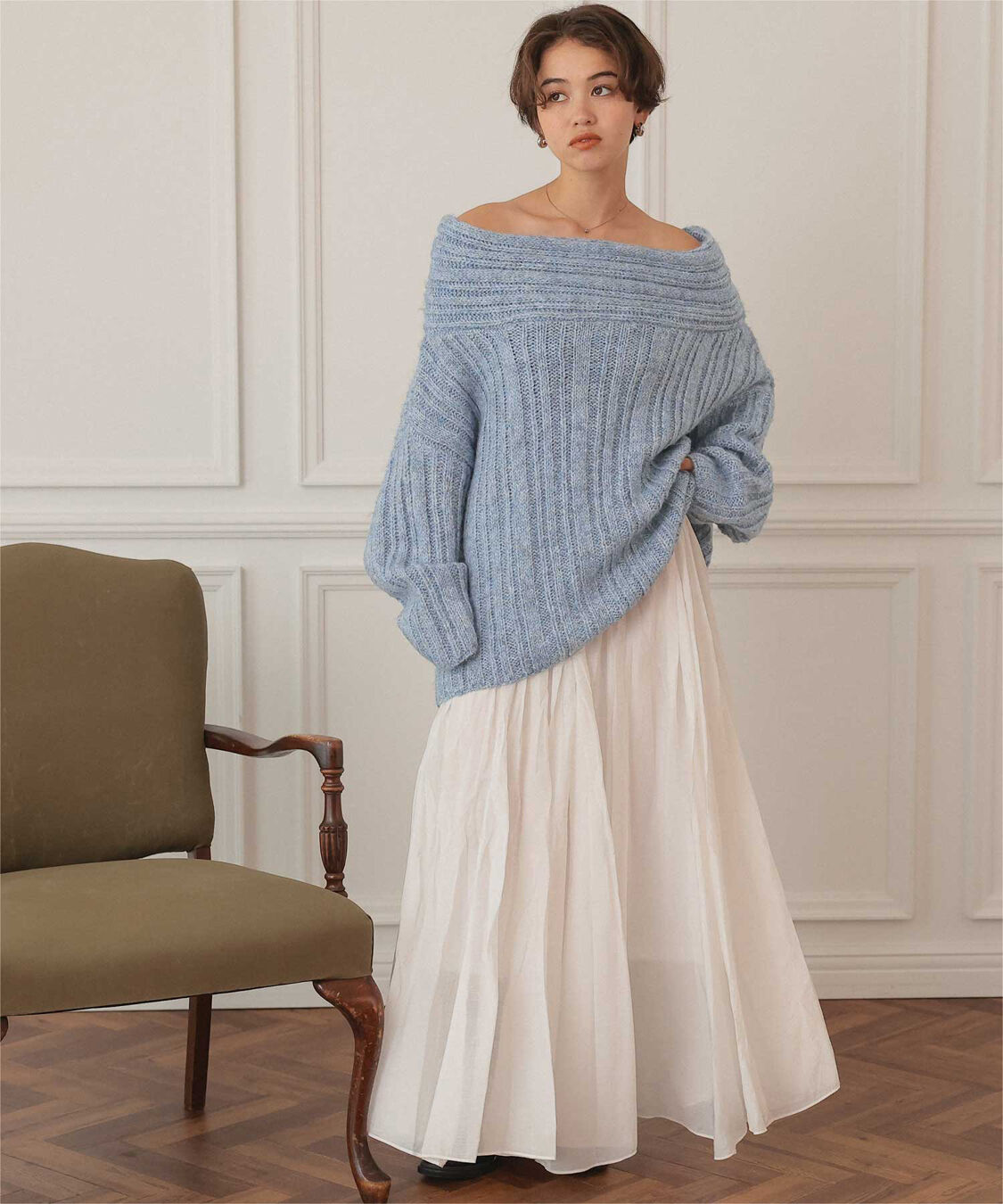 titivate「オフショルダールーズニット」|ニット・セーター|