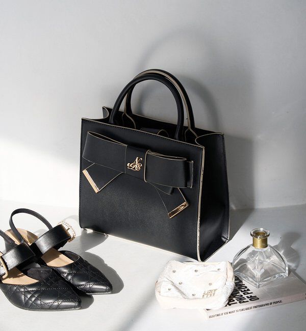  「【WEB限定】リボンモチーフトートバッグ／ショルダーにもなる」|ショルダー・メッセンジャー|